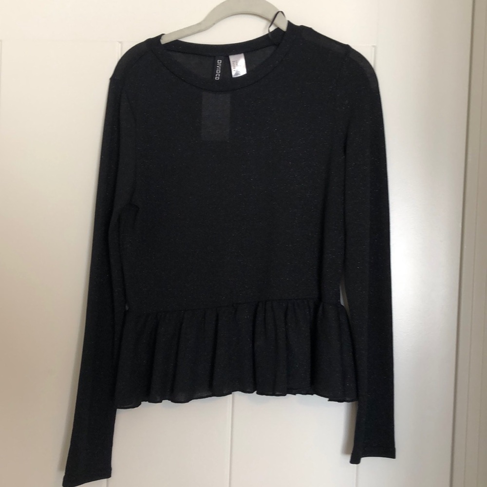 Black shimmery top